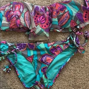 Neon patterned bikini